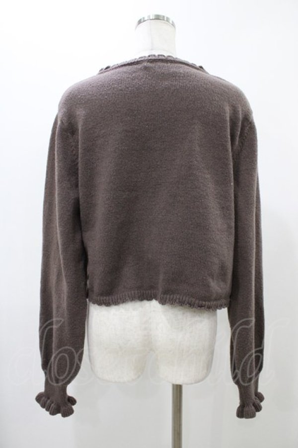 画像2: m petit by misako / AM*リボンニットボレロ LL ブラウン H-25-11-27-055-LO-TO-NS-ZH (2)