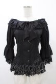 画像1: Infanta（海外ロリータブランド） / フリルブラウス M ブラック H-25-11-27-056-0-BL-NS-ZH (1)
