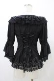 画像2: Infanta（海外ロリータブランド） / フリルブラウス M ブラック H-25-11-27-056-0-BL-NS-ZH (2)
