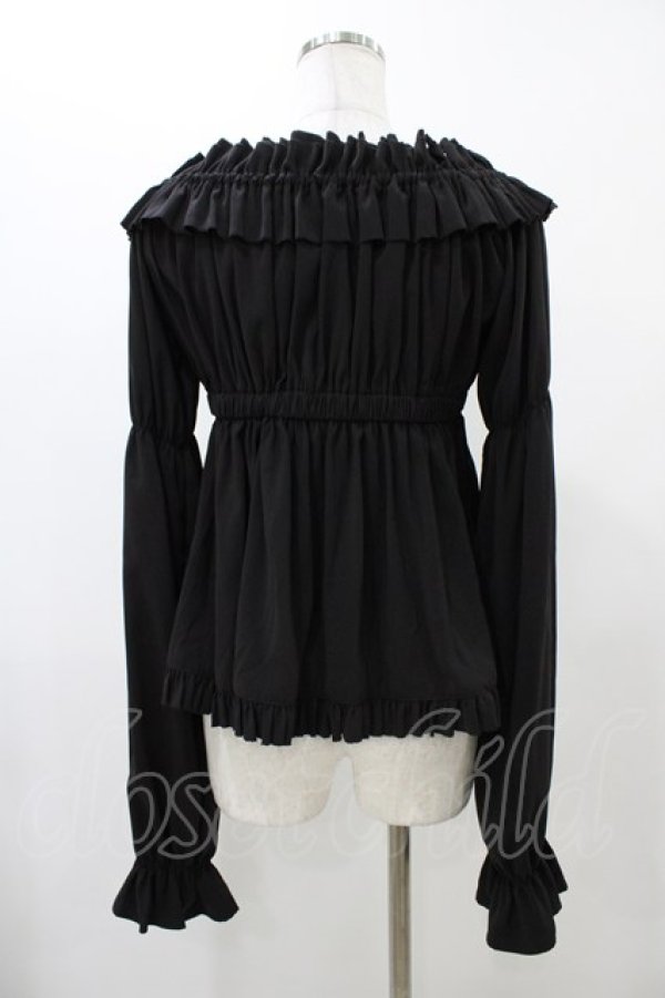 画像2: Long Ears and Sharp Ears Stuidio（海外ロリータブランド） / フリルブラウス Free ブラック H-25-11-27-057-0-BL-NS-ZH (2)