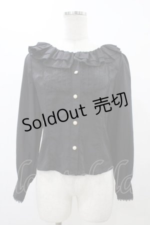 画像: Diamond Honey（海外ロリータブランド） / フリルブラウス M ブラック H-25-11-27-058-EL-BL-NS-ZH