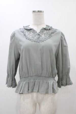 画像: an another angelus / レースヨークスキッパープルオーバーブラウス Free MINT H-25-11-27-061-CA-BL-NS-ZH