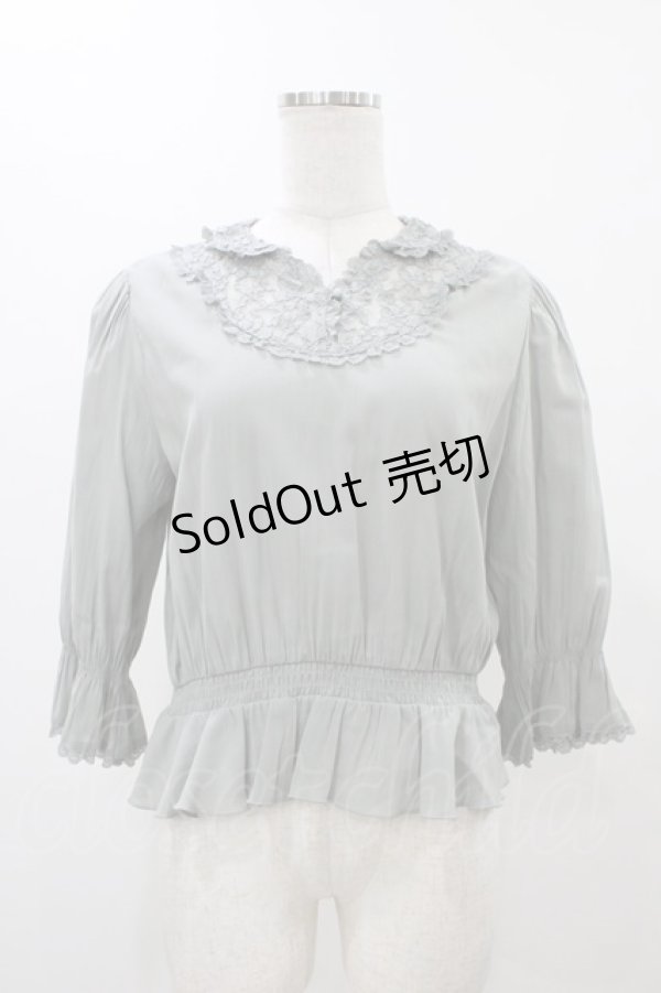 画像1: an another angelus / レースヨークスキッパープルオーバーブラウス Free MINT H-25-11-27-061-CA-BL-NS-ZH (1)