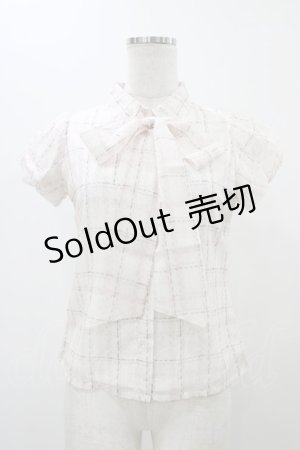 画像: michellMacaron / チェックブラウス XS オフ H-25-11-27-063-0-BL-NS-ZH