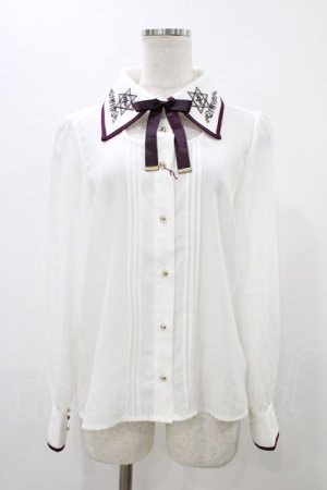 画像: Amavel / 古の魔術書ブラウス Free オフ/ボルドー H-25-11-27-064-CA-BL-NS-ZH