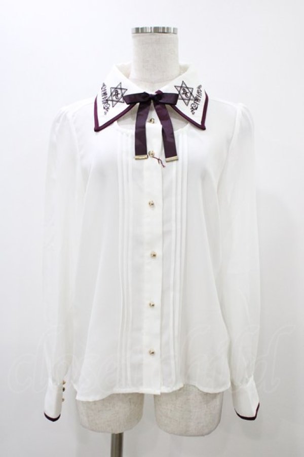 画像1: Amavel / 古の魔術書ブラウス Free オフ/ボルドー H-25-11-27-064-CA-BL-NS-ZH (1)