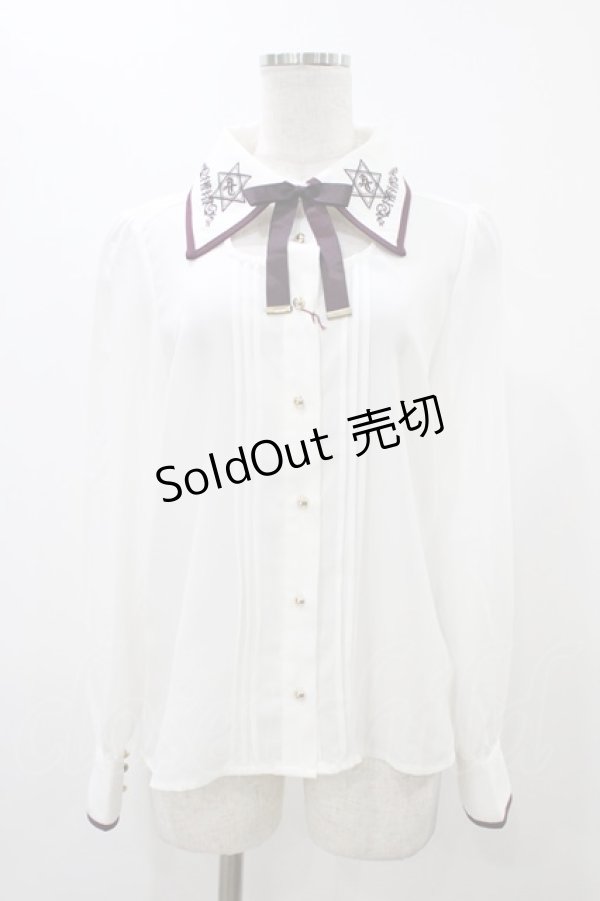 画像1: Amavel / 古の魔術書ブラウス Free オフ/ボルドー H-25-11-27-064-CA-BL-NS-ZH (1)