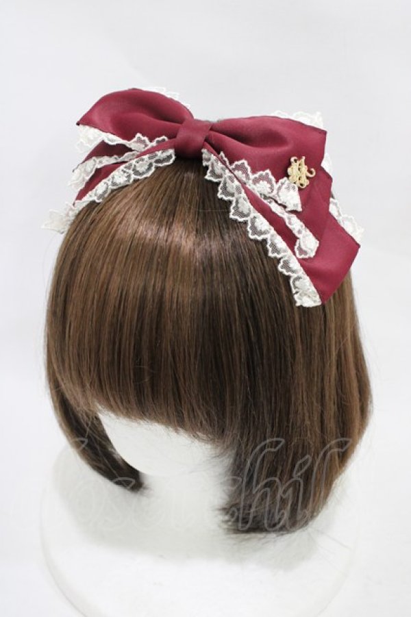 画像1: Amavel / ClassiqueDollyRibbonスリーピン  ボルドー H-25-11-27-008-CA-AC-NS-ZH (1)