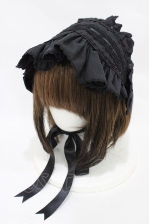 画像: ALICE and the PIRATES / My Dear Dollフリルヘッドドレス  ブラック H-25-11-27-013-PA-AC-NS-ZH