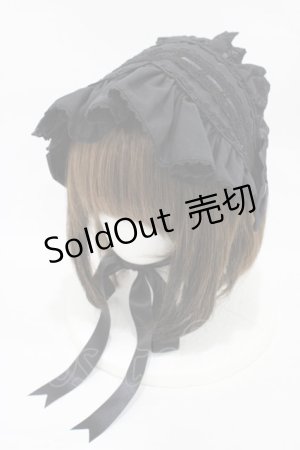 画像: ALICE and the PIRATES / My Dear Dollフリルヘッドドレス  ブラック H-25-11-27-013-PA-AC-NS-ZH