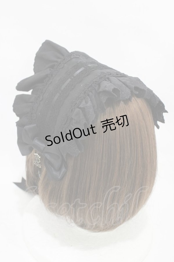 画像2: ALICE and the PIRATES / My Dear Dollフリルヘッドドレス  ブラック H-25-11-27-013-PA-AC-NS-ZH (2)