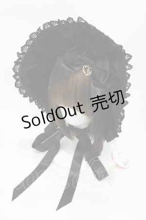 画像: BABY,THE STARS SHINE BRIGHT / Romantic Roseハーフボンネット(バーバリー)  ブラック H-25-11-27-014-BA-AC-NS-ZH