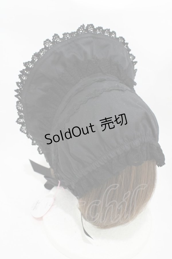 画像2: BABY,THE STARS SHINE BRIGHT / Romantic Roseハーフボンネット(バーバリー)  ブラック H-25-11-27-014-BA-AC-NS-ZH (2)