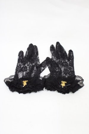 画像: ALICE and the PIRATES / A/Pレースショートグローブ  ブラック H-25-11-27-019-PA-ZA-NS-ZH