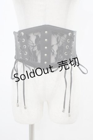 画像: axes femme / レース使いコルセットベルト Free ブラック H-25-11-27-020-AX-ZA-NS-ZH