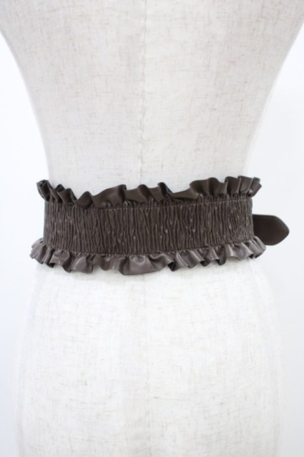 画像2: axes femme / クラシカルバックルベルト Free ブラウン H-25-11-27-021-AX-AC-NS-ZH (2)