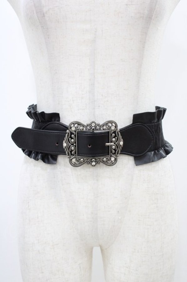 画像1: axes femme / クラシカルバックルベルト Free ブラック H-25-11-27-022-AX-AC-NS-ZH (1)