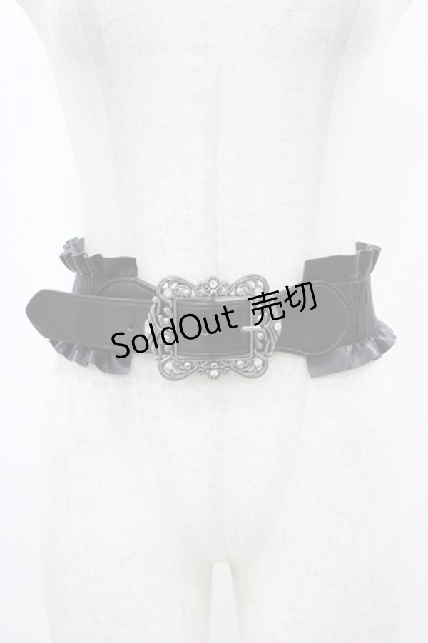 画像1: axes femme / クラシカルバックルベルト Free ブラック H-25-11-27-022-AX-AC-NS-ZH (1)