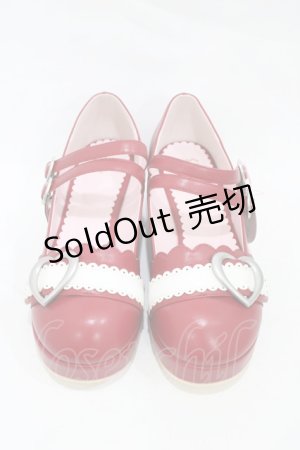画像: BABY,THE STARS SHINE BRIGHT / ハートバックルシューズ（2025） LL/約25.0〜25.5cm エンジ H-25-11-27-025-BA-SH-NS-ZH