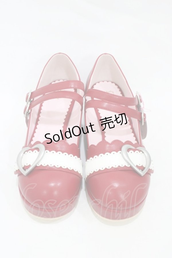 画像1: BABY,THE STARS SHINE BRIGHT / ハートバックルシューズ（2025） LL/約25.0〜25.5cm エンジ H-25-11-27-025-BA-SH-NS-ZH (1)