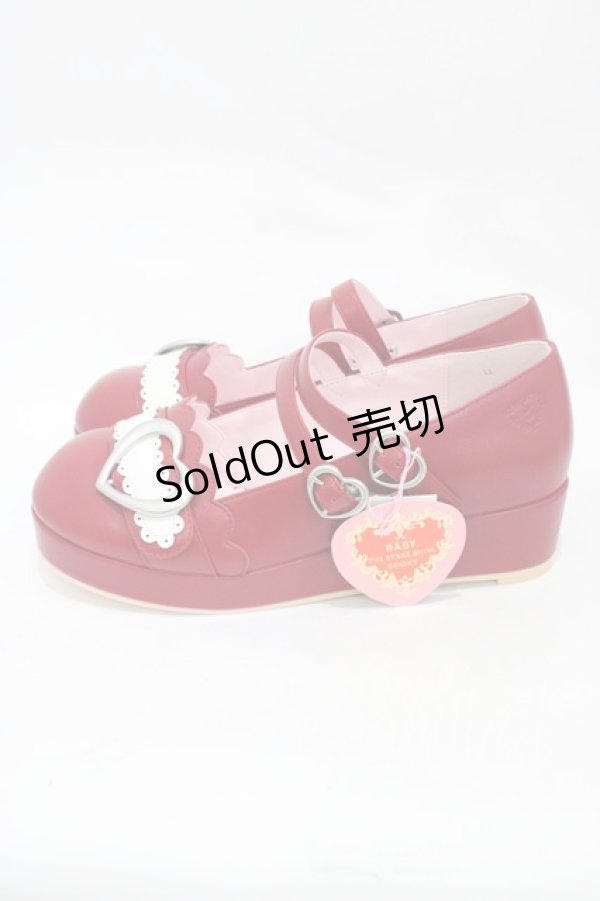 画像2: BABY,THE STARS SHINE BRIGHT / ハートバックルシューズ（2025） LL/約25.0〜25.5cm エンジ H-25-11-27-025-BA-SH-NS-ZH (2)