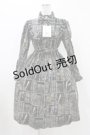 画像: Physical Drop / チュニックワンピース【本棚柄】 Free ダーク色 H-25-11-27-029-LO-OP-NS-ZH