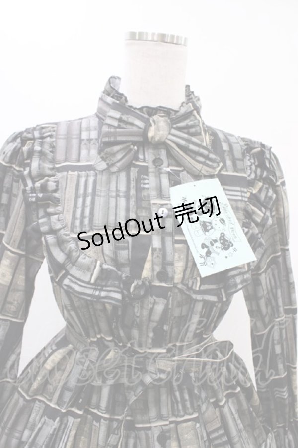 画像4: Physical Drop / チュニックワンピース【本棚柄】 Free ダーク色 H-25-11-27-029-LO-OP-NS-ZH (4)