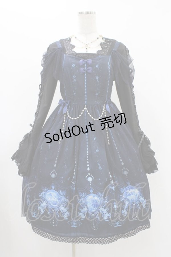 画像1: PINK UP（海外ロリータブランド） / ジャンパースカートセット 2 ネイビー H-25-11-27-031-LO-OP-NS-ZH (1)