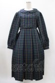 画像1: FLC / MINA*タータンチェックワンピース L グリーン H-25-11-27-032-0-OP-NS-ZH (1)
