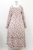 画像1: FLC / 星名桜子/2WAY花柄フリルワンピース L ピンク H-25-11-27-033-0-OP-NS-ZH (1)