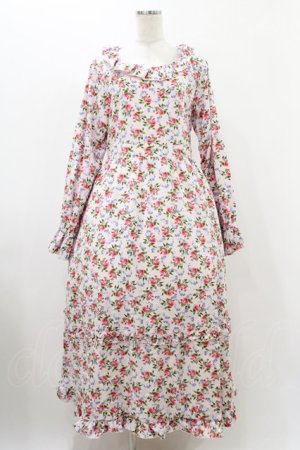 画像: FLC / 星名桜子/2WAY花柄フリルワンピース L ピンク H-25-11-27-033-0-OP-NS-ZH