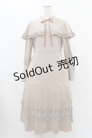 画像: FLC / MINA*ケープワンピース L ベージュ H-25-11-27-034-0-OP-NS-ZH