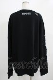 画像3: QOOZA / 東京喰種×QOOZA金木研 ダメージスウェット  ブラック H-25-11-28-027-PU-TO-KB-ZH (3)