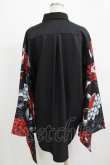 画像3: ACDC RAG / ハスノハナキモノシャツ  ブラック×レッド H-25-11-28-039-PU-BL-KB-ZH (3)