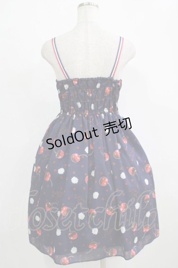 画像3: Emily Temple cute / メルティーチェリーウエストリボンワンピース  ネイビー H-25-11-28-004-ET-OP-KB-ZH (3)