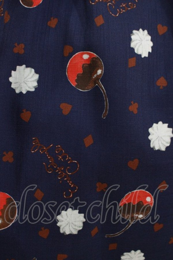 画像4: Emily Temple cute / メルティーチェリーウエストリボンワンピース  ネイビー H-25-11-28-004-ET-OP-KB-ZH (4)