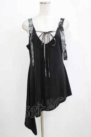 画像: Qutie Frash / アシメタンク  黒 H-25-11-28-045-QU-TO-KB-ZT056