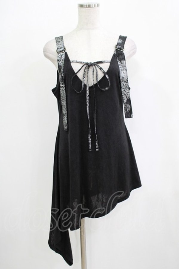 画像1: 【SALE】Qutie Frash / アシメタンク  黒 H-25-11-28-045-QU-TO-KB-ZT056 (1)