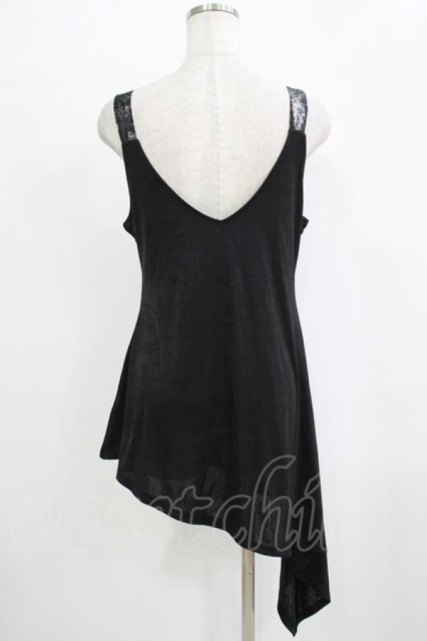 画像3: 【SALE】Qutie Frash / アシメタンク  黒 H-25-11-28-045-QU-TO-KB-ZT056 (3)