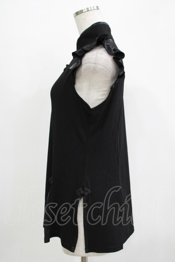 画像2: 【SALE】Qutie Frash / クモメッシュスリットタンク  ブラック H-25-11-28-046-QU-TO-KB-ZT054 (2)