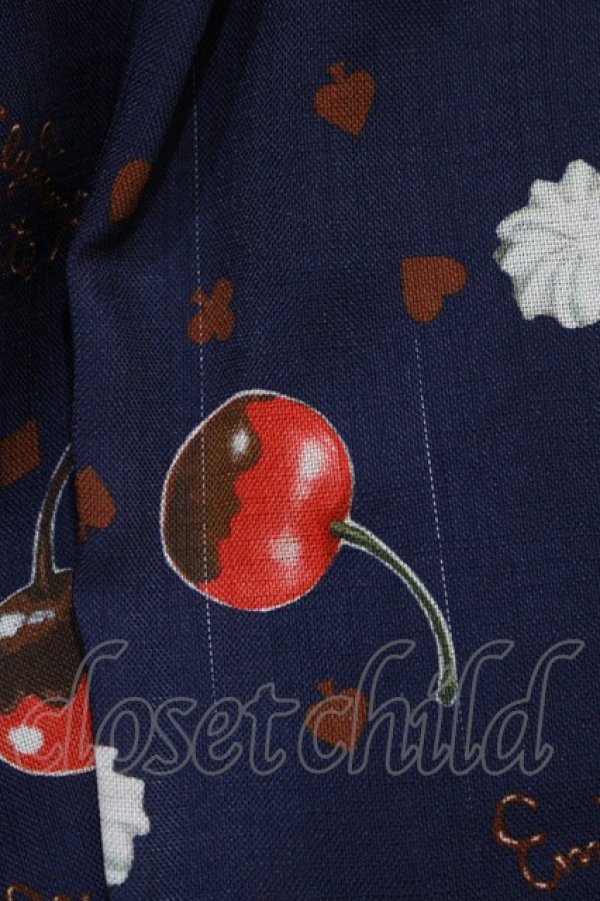 画像6: Emily Temple cute / メルティーチェリーウエストリボンワンピース  ネイビー H-25-11-28-004-ET-OP-KB-ZH (6)