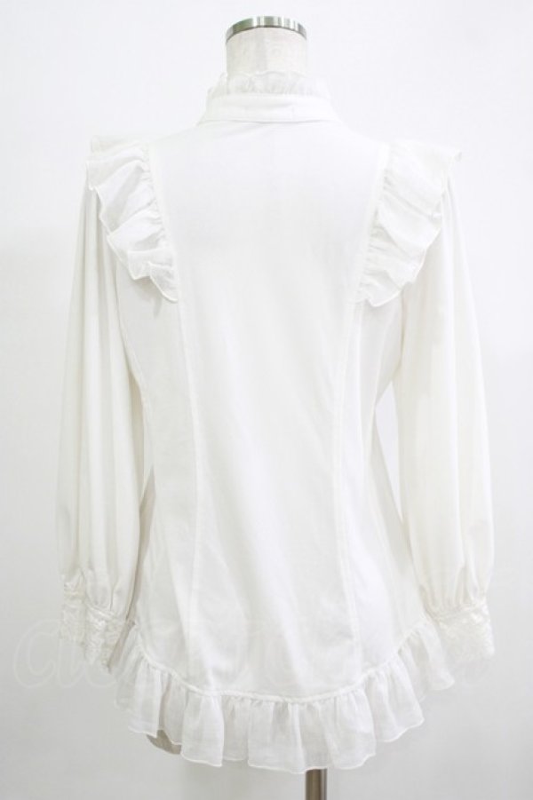 画像3: Qutie Frash / ストライプ切替ブラウス  白 H-25-11-28-050-QU-BL-KB-ZH (3)