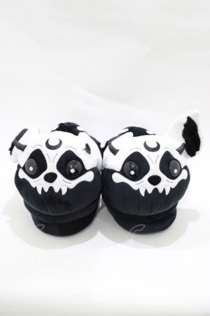 画像: KILL STAR / Vampire Batbone Slippers SM ブラック×ホワイト H-25-11-28-071-SL-SH-KB-ZH