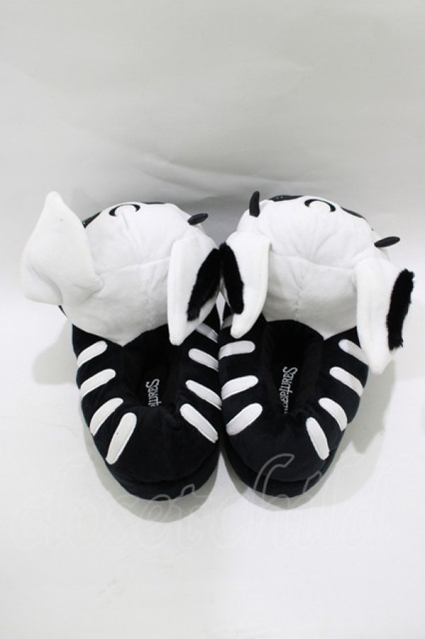 画像3: KILL STAR / Vampire Batbone Slippers SM ブラック×ホワイト H-25-11-28-071-SL-SH-KB-ZH (3)