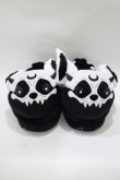 画像1: KILL STAR / Vampire Batbone Slippers ML ブラック×ホワイト H-25-11-28-072-SL-SH-KB-ZH (1)
