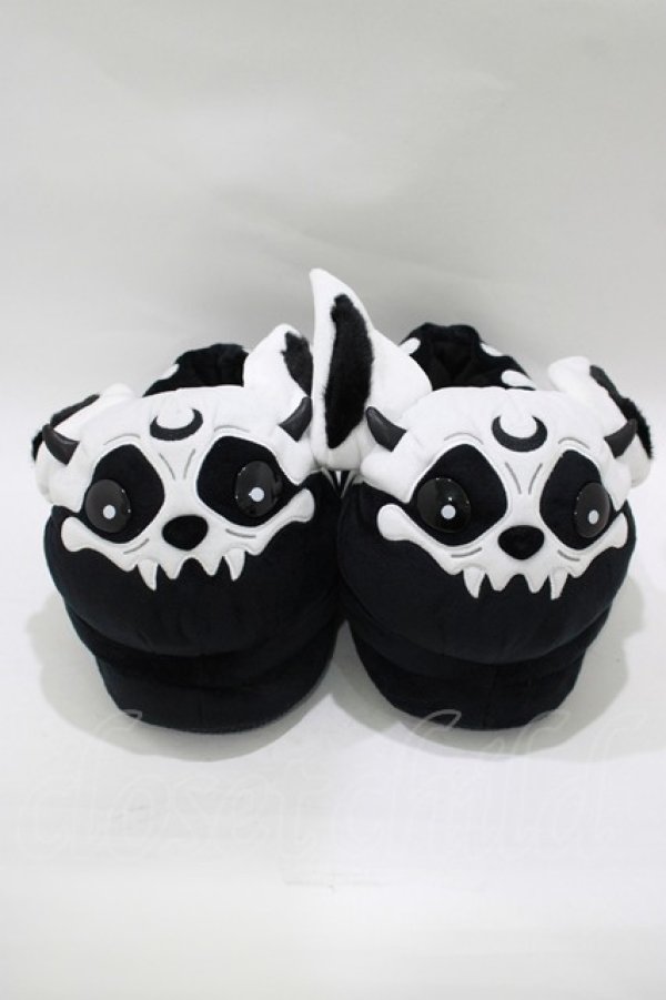 画像1: KILL STAR / Vampire Batbone Slippers ML ブラック×ホワイト H-25-11-28-072-SL-SH-KB-ZH (1)