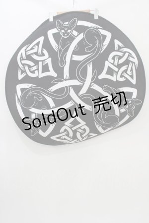 画像: KILL STAR / Sith Round Blanket  ブラック H-25-11-28-078-SL-ZA-KB-ZH