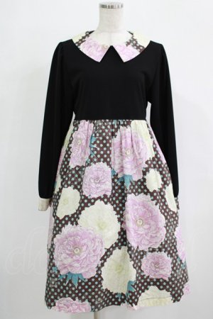 画像: Despair / 襟付きトラペーズワンピース  ブラック H-25-11-28-008-GO-OP-KB-ZH