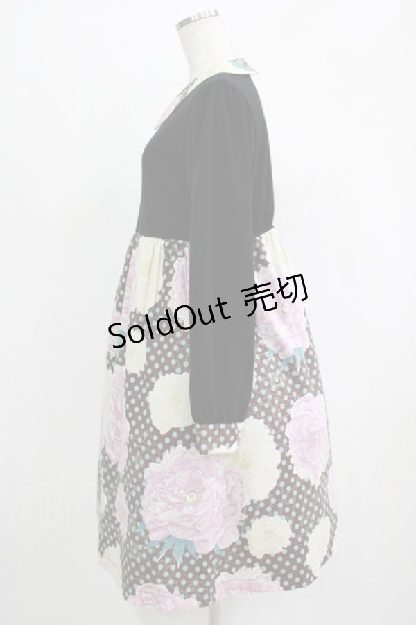 画像2: Despair / 襟付きトラペーズワンピース  ブラック H-25-11-28-008-GO-OP-KB-ZH (2)