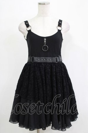 画像: SEX POT ReVeNGe / レース切替キャミワンピース  ブラック H-25-11-28-012-SP-OP-KB-ZH